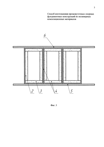 Способ изготовления промежуточных опорных фундаментных конструкций из полимерных композиционных материалов (патент 2585205)