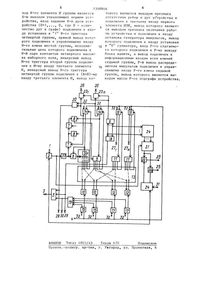 Устройство для исследования вероятностных графов (патент 1348846)