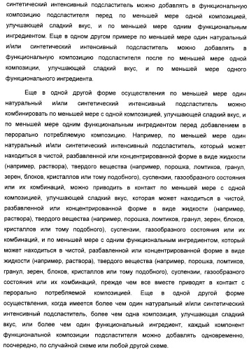 Композиция интенсивного подсластителя с пробиотиками/пребиотиками и подслащенные ею композиции (патент 2428051)