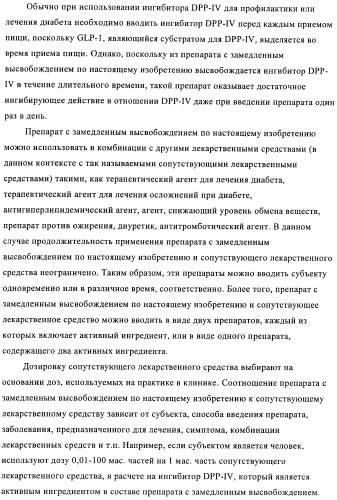 Состав с модифицированным высвобождением, содержащий 1-[(3-гидроксиадамант-1-иламино)ацетил]пирролидин-2(s)-карбонитрил (патент 2423124)