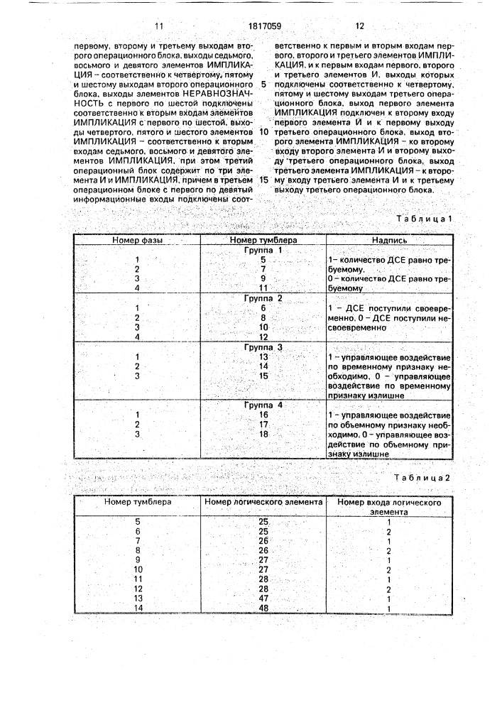 Устройство управления автоматизированным технологическим комплексом производства электромашин малой мощности (патент 1817059)