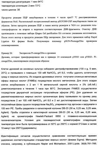 Способ получения полиненасыщенных кислот жирного ряда в трансгенных организмах (патент 2447147)