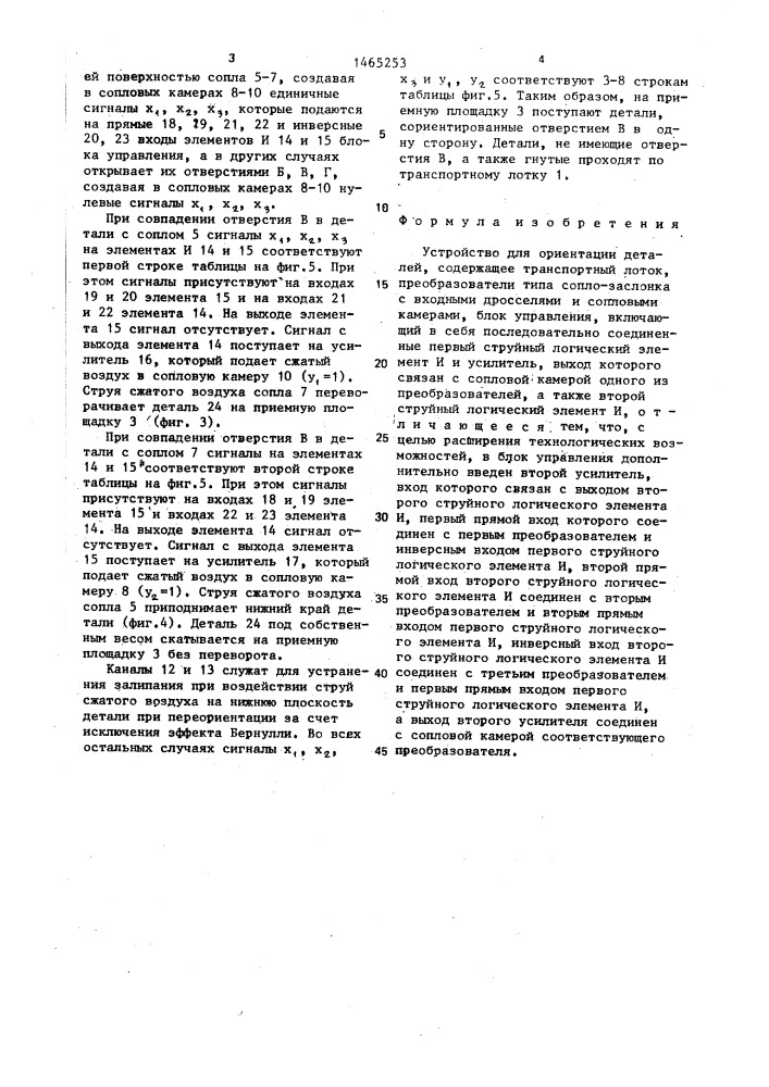 Устройство для ориентации деталей (патент 1465253)