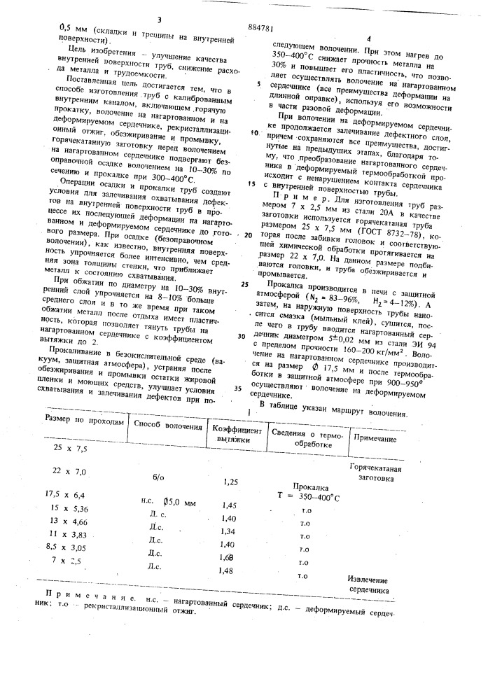 Способ изготовления труб (патент 884781)