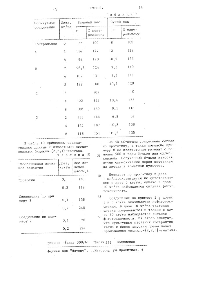 Способ получения производных бицикло (2,2,1) гептана в виде рацемата или оптически активного антипода (патент 1209027)