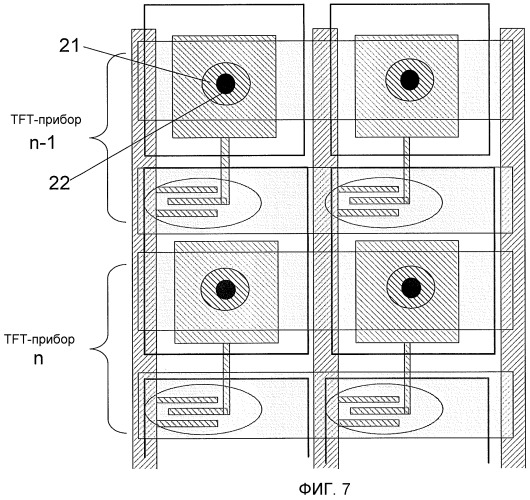 Конфигурация смещенного верхнего пиксельного электрода (патент 2499326)