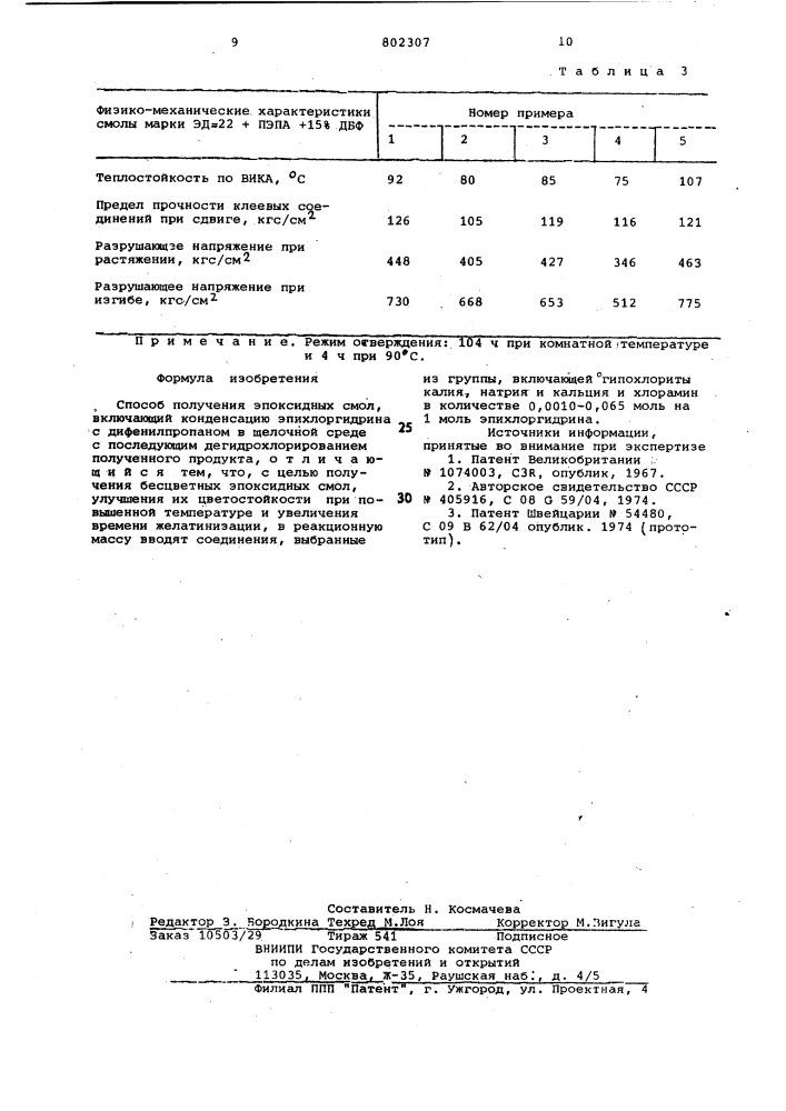 Способ получения эпоксидных смол (патент 802307)