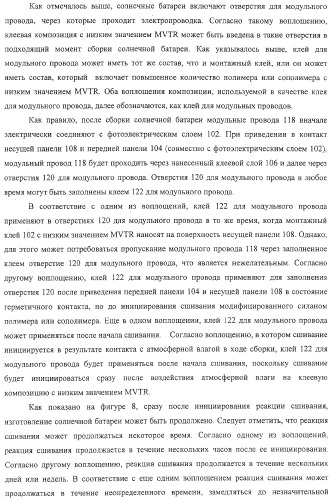 Солнечная батарея, включающая клеевую композицию с низкой скоростью проницаемости водяных паров (варианты), и способ ее изготовления (патент 2316847)