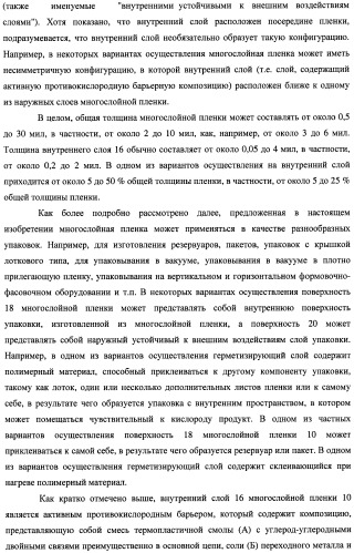 Многослойная пленка, имеющая активный противокислородный барьерный слой с радиационно-стимулированными активными барьерными свойствами (патент 2435674)