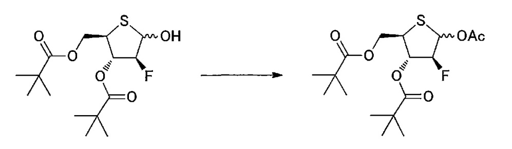 Синтетическое промежуточное соединение 1-(2-дезокси-2-фтор-4-тио-β-d-арабинофуранозил)цитозина, синтетическое промежуточное соединение тионуклеозида и способ их получения (патент 2633355)