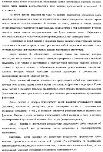 Устройство записи/воспроизведения и относящийся к нему способ управления отображаемыми на дисплее данными (патент 2347285)