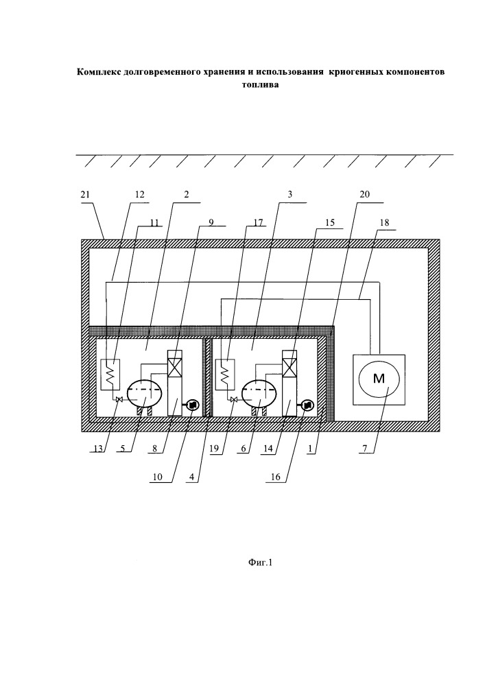 Комплекс долговременного хранения и использования криогенных компонентов топлива (патент 2649510)