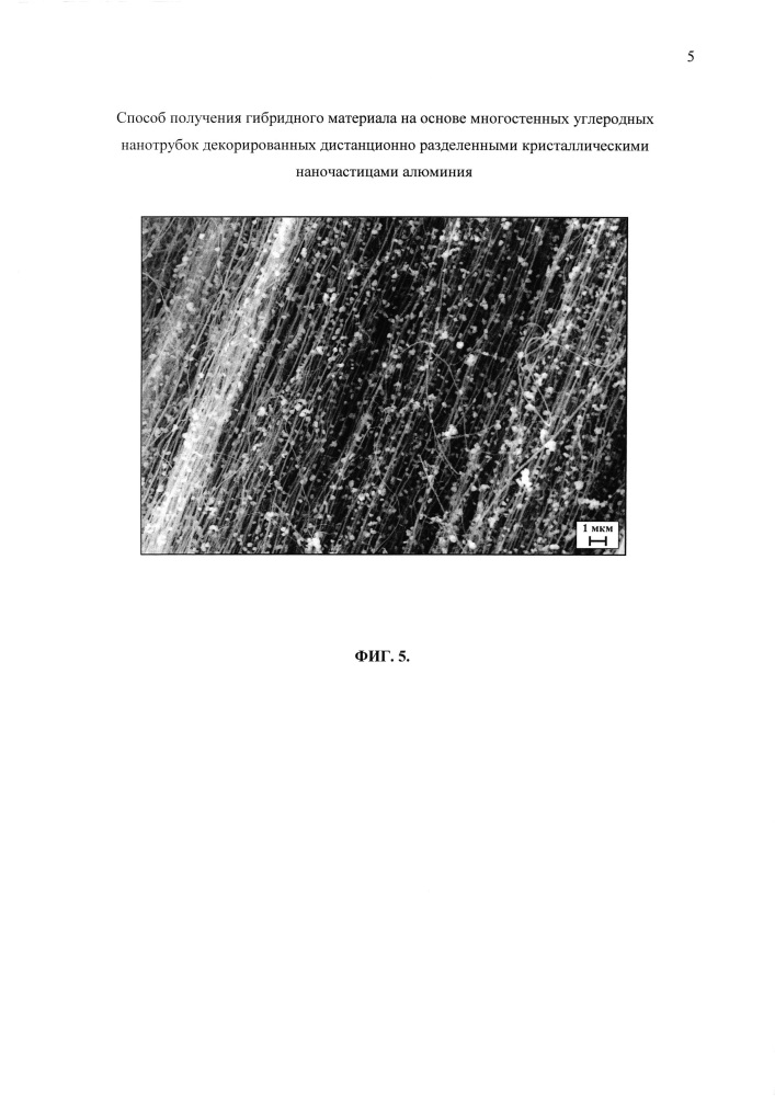 Способ получения гибридного материала на основе многостенных углеродных нанотрубок, декорированных дистанционно разделенными кристаллическими наночастицами алюминия (патент 2618278)