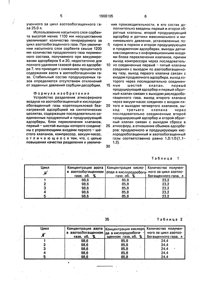 Устройство разделения атмосферного воздуха (патент 1666165)