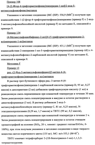 Производные 1-бензоилпиперазина в качестве ингибиторов поглощения глицина для лечения психозов (патент 2355683)