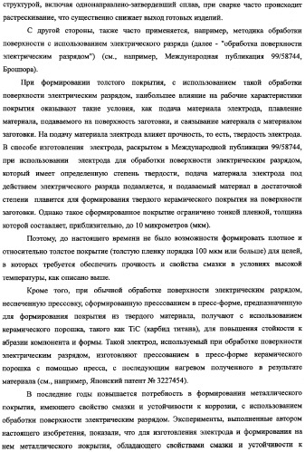 Электрод для обработки поверхности электрическим разрядом, способ его изготовления и хранения (патент 2335382)