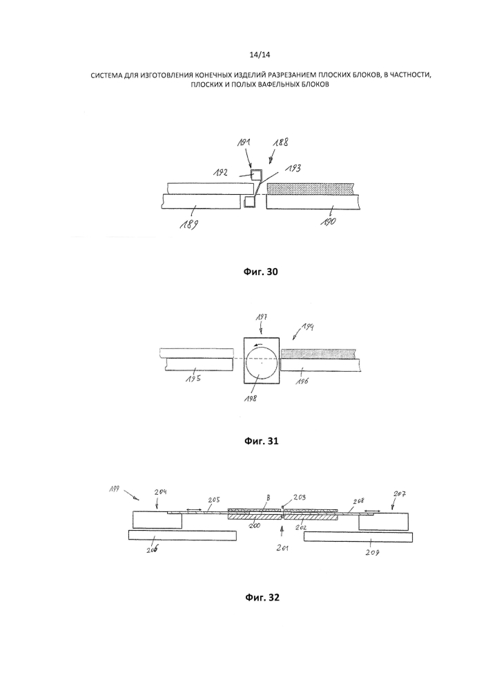 Система для изготовления конечных изделий разрезанием плоских блоков, в частности плоских и полых вафельных блоков (патент 2602292)