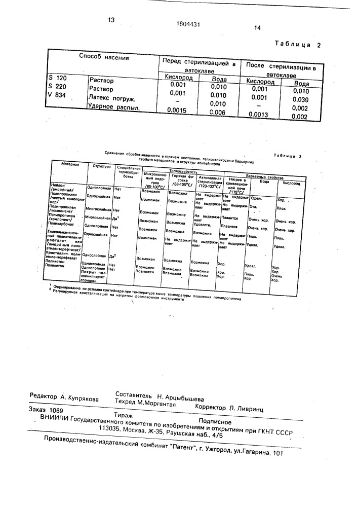 Контейнер для пищевых продуктов и способ его формования (патент 1804431)