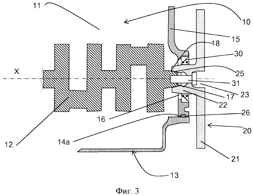 Соединение между коленчатым валом и блоком цилиндров (патент 2643909)