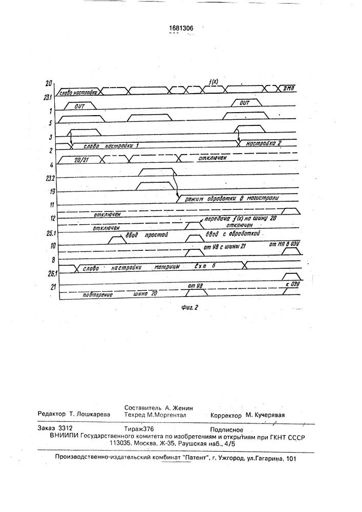 Устройство для ввода-вывода дискретных сигналов микроэвм (патент 1681306)