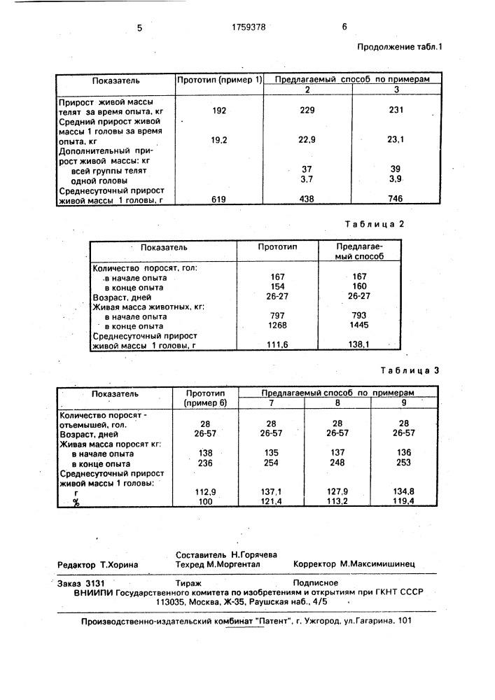 Способ приготовления жидкого корма для молодняка сельскохозяйственных животных (патент 1759378)