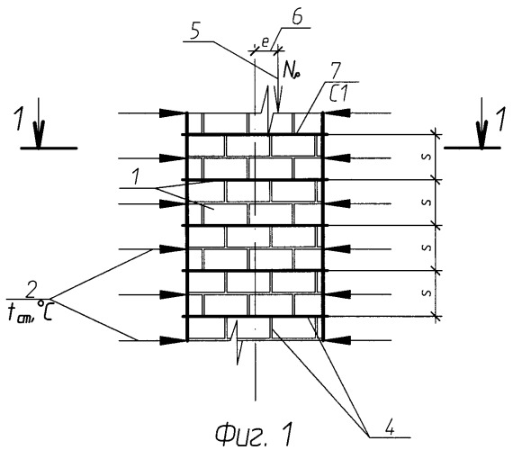 Способ определения огнестойкости каменных столбов с сетчатым армированием (патент 2357246)