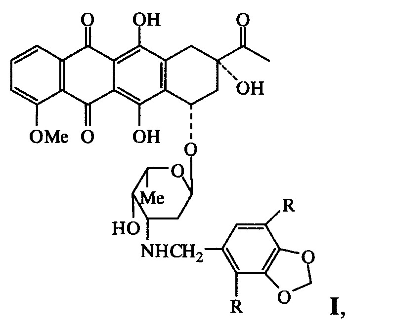 N-пиперонильные производные даунорубицина, обладающие антипролиферативными свойствами (патент 2642068)