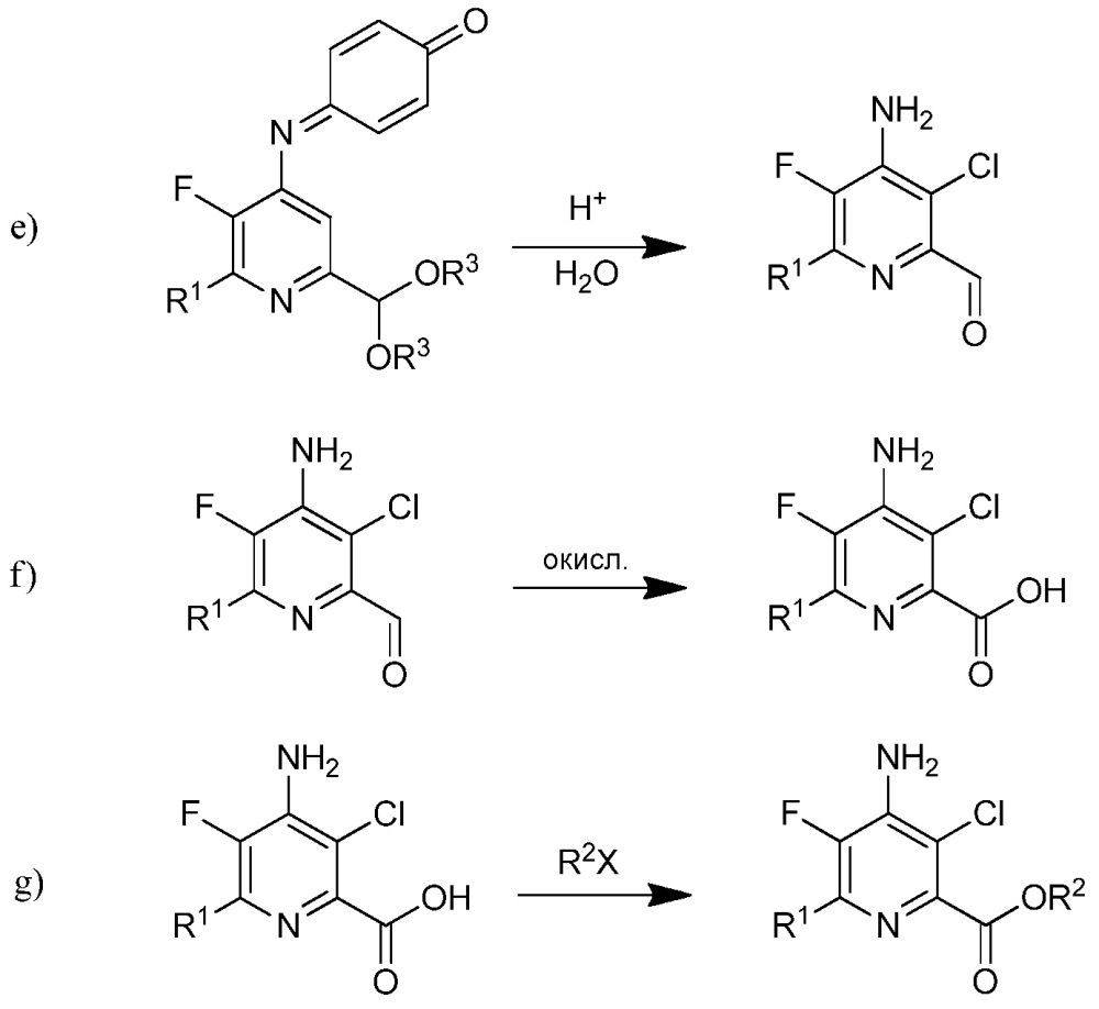 Способ получения 4-амино-5-фтор-3-хлор-6-(замещенных)пиколинатов (патент 2653855)