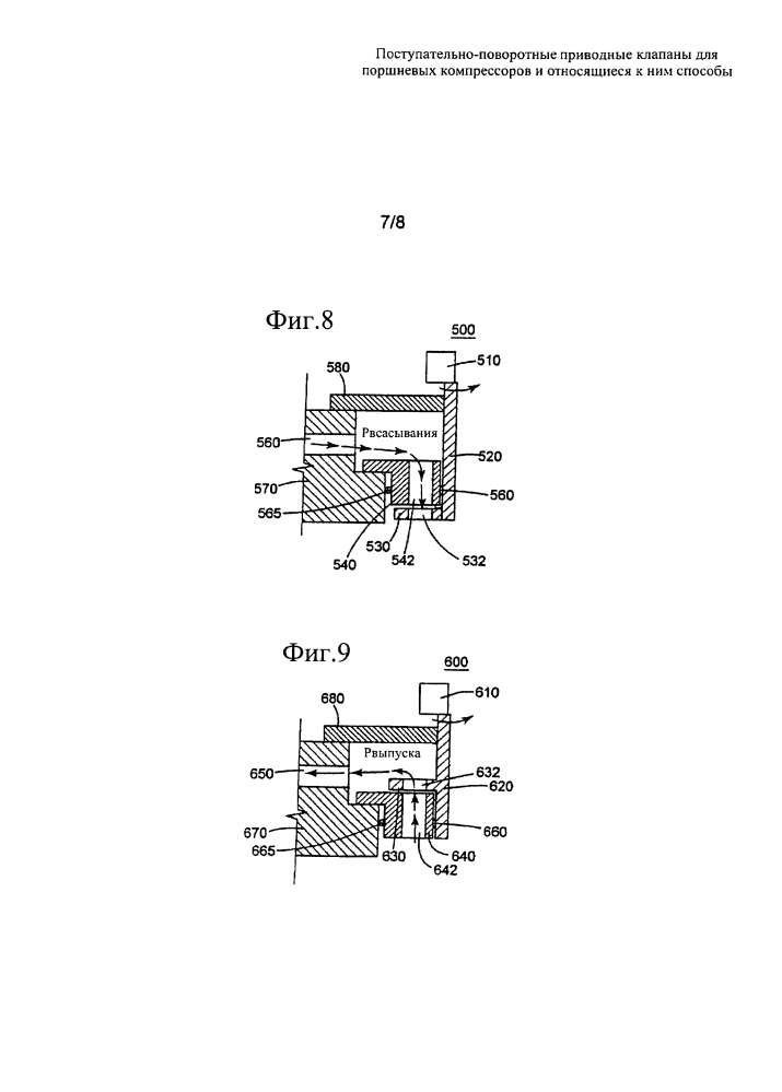Поступательно-поворотные приводные клапаны для поршневых компрессоров и относящиеся к ним способы (патент 2612241)