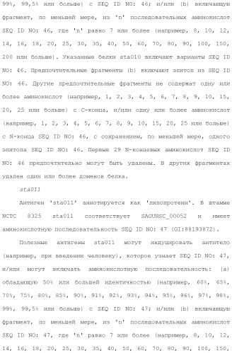 Композиции для иммунизации против staphylococcus aureus (патент 2508126)