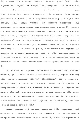 Система непрерывной подачи расплавленного металла под давлением и способ формовки непрерывных металлических изделий (патент 2313413)