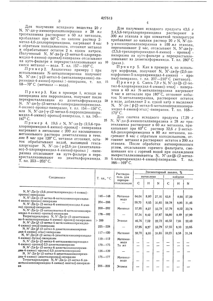 Способ получения производных пиримидина (патент 427513)