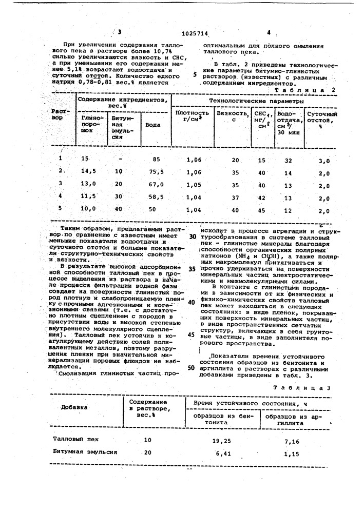 Буровой раствор с крепящими свойствами (патент 1025714)