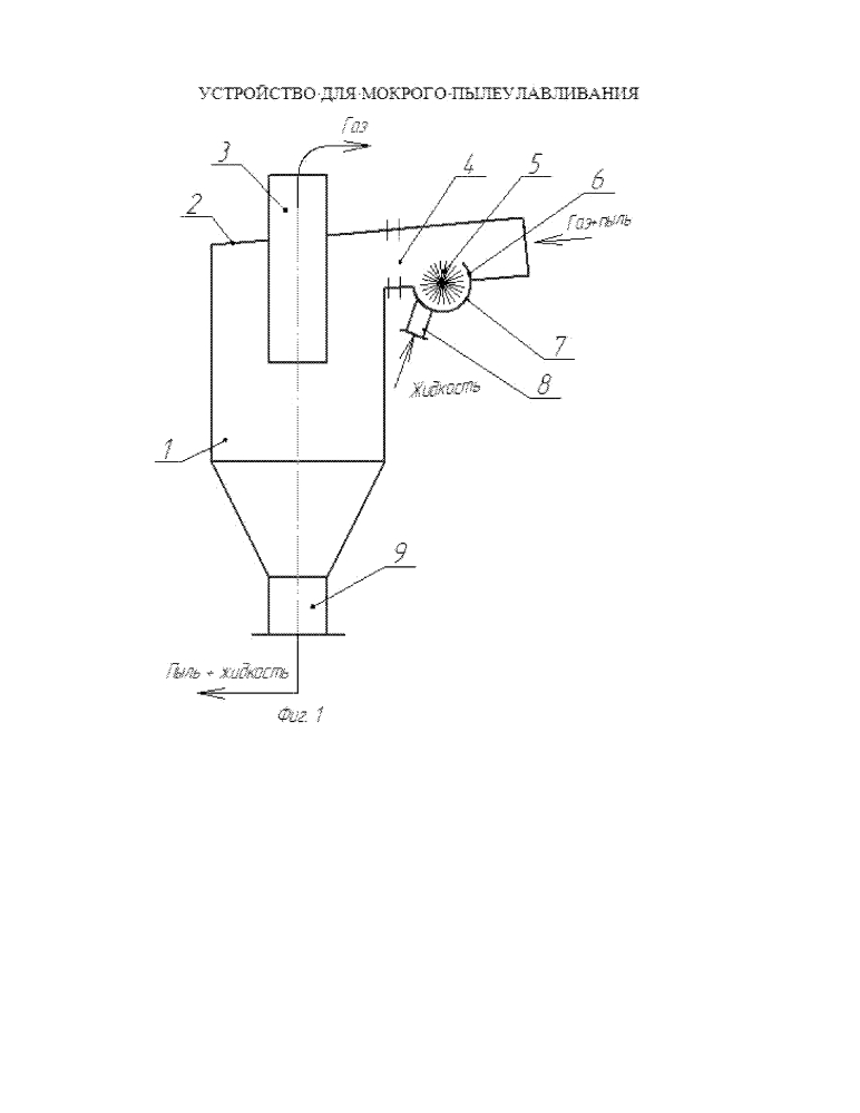 Устройство для мокрого пылеулавливания (патент 2618566)