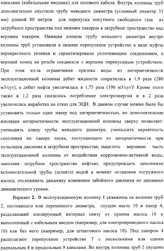 Скважинная пакерная установка с насосом (варианты) (патент 2331758)