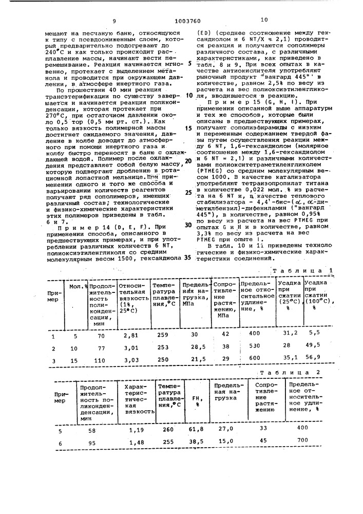 Способ получения сополиэфирамида (патент 1003760)