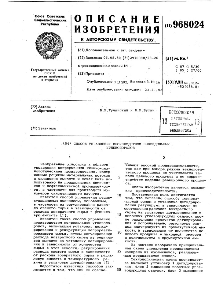 Способ управления производством непредельных углеводородов (патент 968024)
