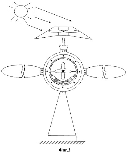 Гелиоветровая энергетическая установка (патент 2349792)