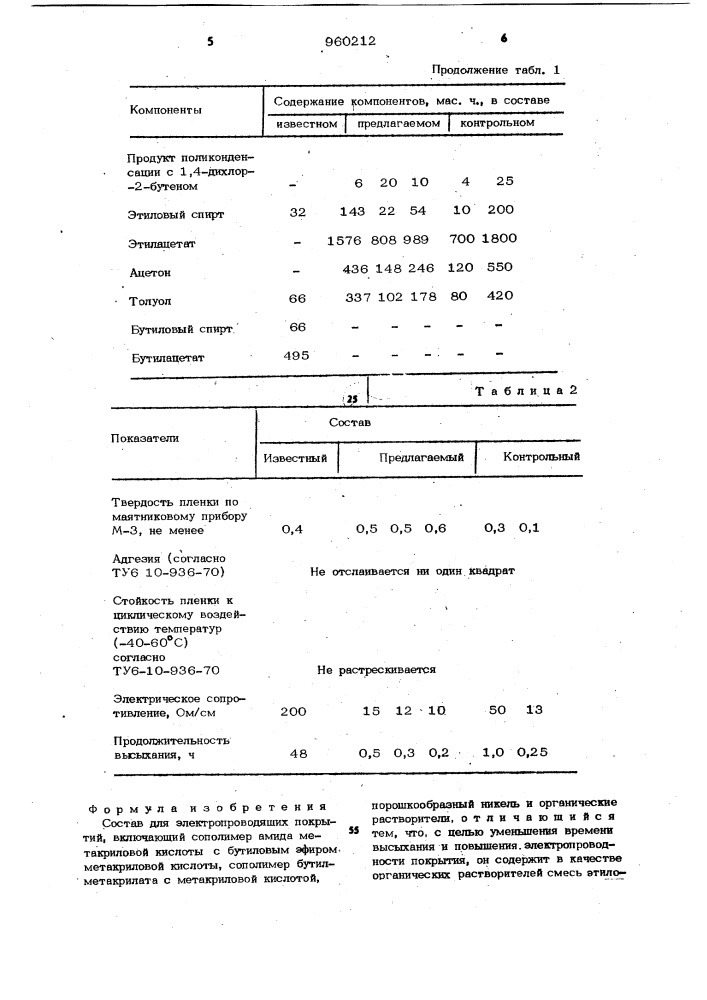 Состав для электропроводящих покрытий (патент 960212)