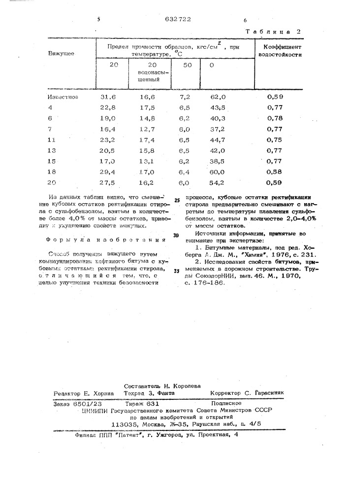 Способ получения вяжущего (патент 632722)