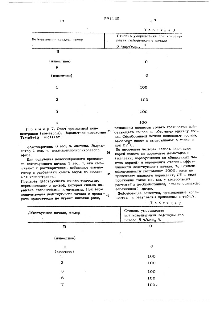 Способ борьбы с насекомыми, клещами и нематодами (патент 591125)