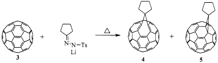 Способ получения циклоалкилиденгомо(c60-ch)[5,6]фуллерена (патент 2417980)