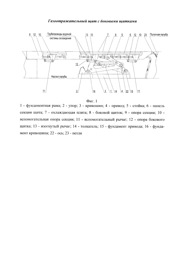 Газоотражательный щит с боковыми щитками (патент 2658616)