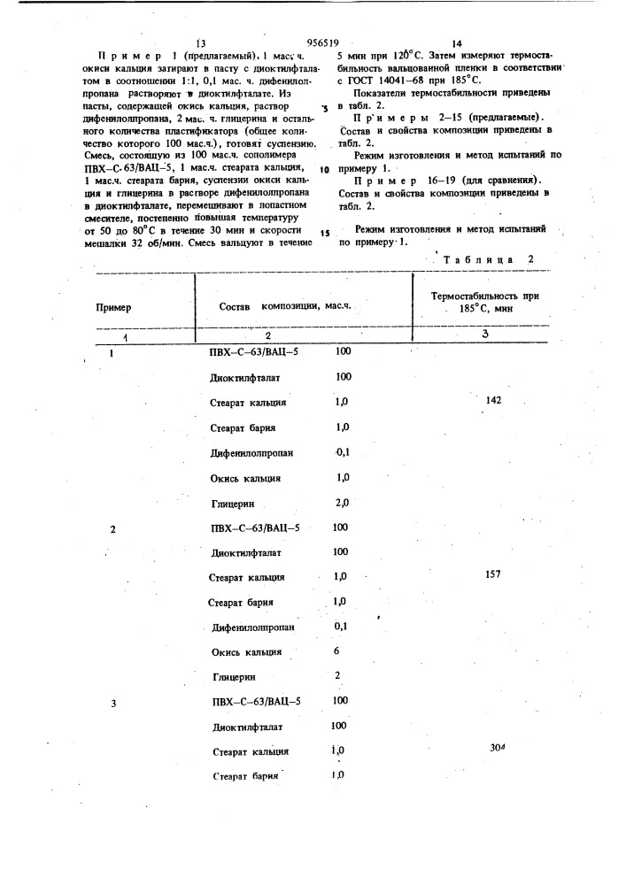 Нетоксичная полимерная композиция (патент 956519)