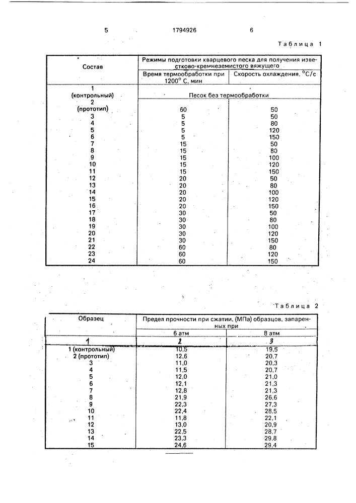 Способ изготовления силикатного кирпича (патент 1794926)