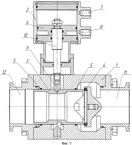 Клапан с линейным приводом (патент 2443922)