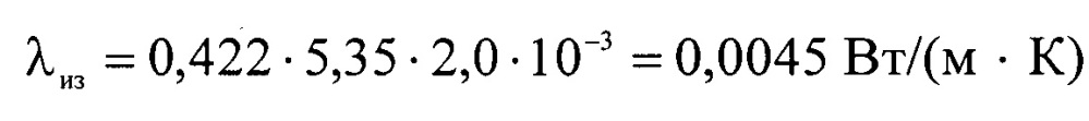 Способ определения коэффициента теплопроводности жидкой тепловой изоляции при нестационарном тепловом режиме (патент 2646437)