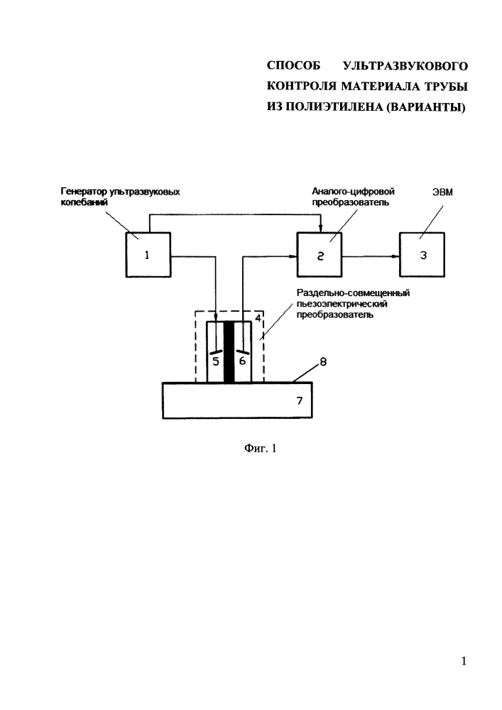 Способ ультразвукового контроля материала трубы из полиэтилена (варианты) (патент 2634489)