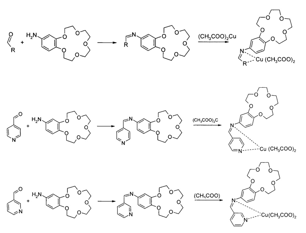 Медные комплексы пиридинилметиленамино-бензо-15-крауны-5 и способ их получения (патент 2661871)