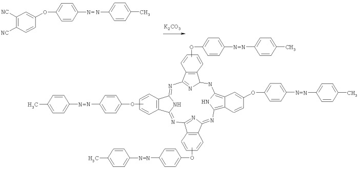 4-[4&#39;-(4&#39;&#39;-метилфенилазо)фенокси]фталонитрил (патент 2459846)